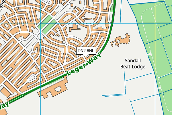 DN2 6NL map - OS VectorMap District (Ordnance Survey)