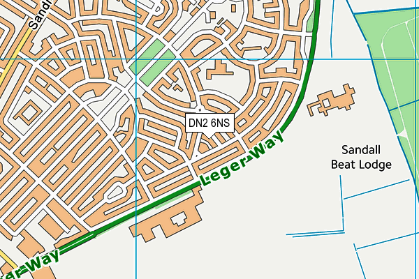 DN2 6NS map - OS VectorMap District (Ordnance Survey)