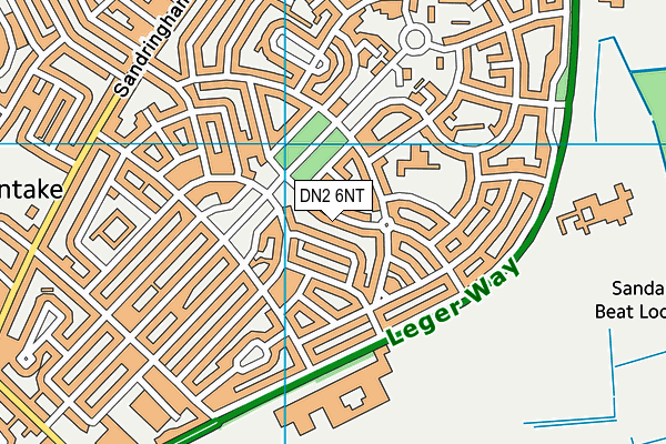 DN2 6NT map - OS VectorMap District (Ordnance Survey)