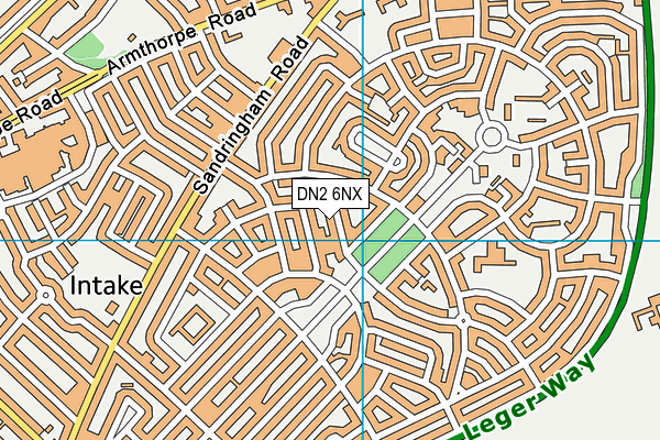 DN2 6NX map - OS VectorMap District (Ordnance Survey)