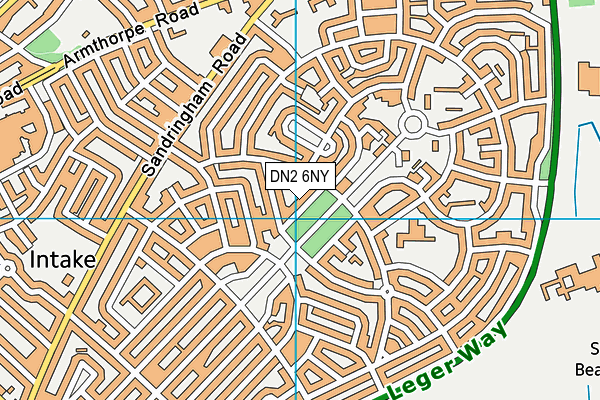 DN2 6NY map - OS VectorMap District (Ordnance Survey)