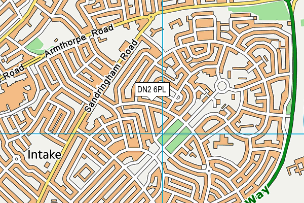 DN2 6PL map - OS VectorMap District (Ordnance Survey)