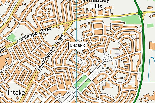 DN2 6PR map - OS VectorMap District (Ordnance Survey)