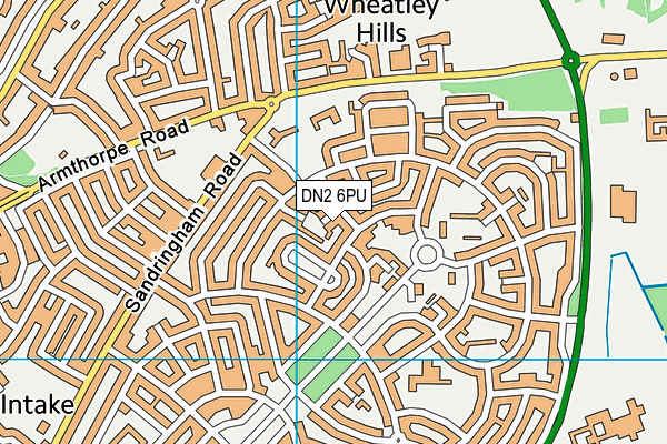 DN2 6PU map - OS VectorMap District (Ordnance Survey)