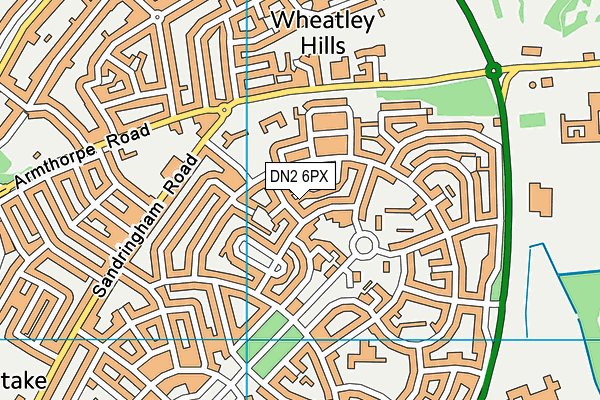 DN2 6PX map - OS VectorMap District (Ordnance Survey)