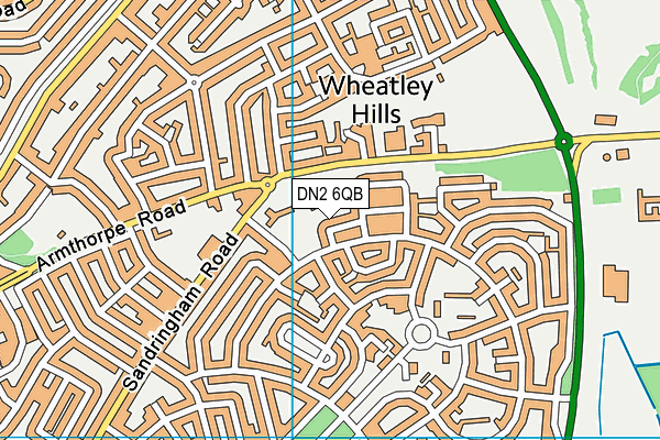 DN2 6QB map - OS VectorMap District (Ordnance Survey)