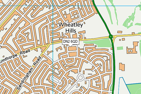 DN2 6QD map - OS VectorMap District (Ordnance Survey)