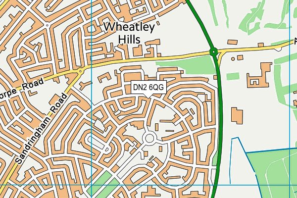 DN2 6QG map - OS VectorMap District (Ordnance Survey)