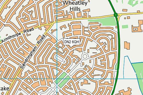 DN2 6QH map - OS VectorMap District (Ordnance Survey)