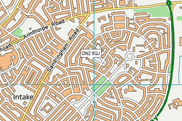 DN2 6QJ map - OS VectorMap District (Ordnance Survey)