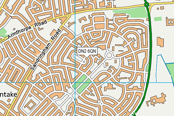 DN2 6QN map - OS VectorMap District (Ordnance Survey)