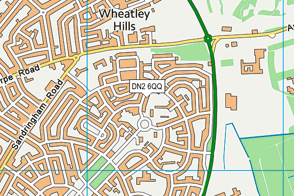 DN2 6QQ map - OS VectorMap District (Ordnance Survey)