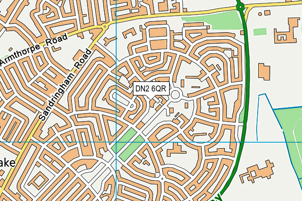 DN2 6QR map - OS VectorMap District (Ordnance Survey)