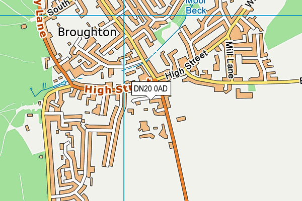 DN20 0AD map - OS VectorMap District (Ordnance Survey)