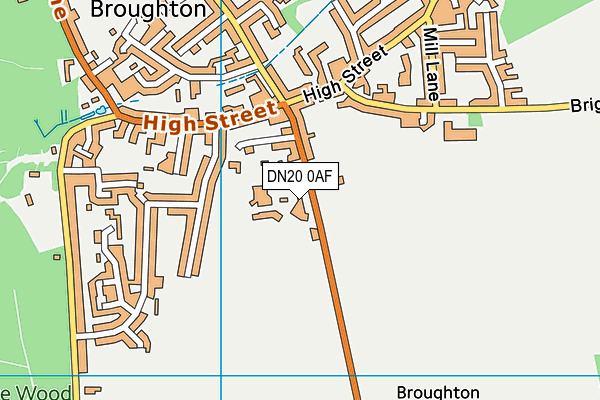 DN20 0AF map - OS VectorMap District (Ordnance Survey)