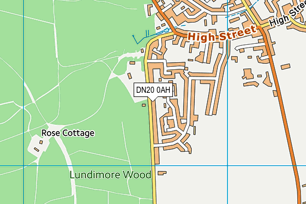 DN20 0AH map - OS VectorMap District (Ordnance Survey)