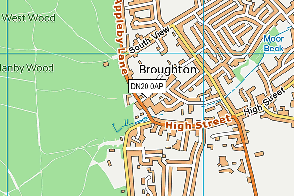 DN20 0AP map - OS VectorMap District (Ordnance Survey)