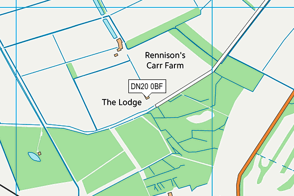 DN20 0BF map - OS VectorMap District (Ordnance Survey)