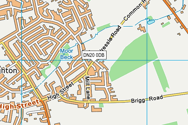 DN20 0DB map - OS VectorMap District (Ordnance Survey)