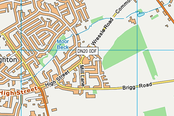 DN20 0DF map - OS VectorMap District (Ordnance Survey)