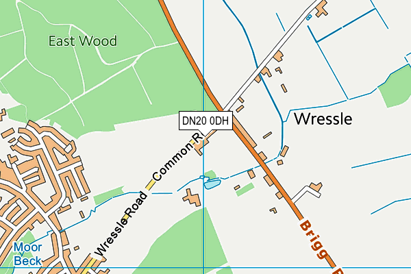 DN20 0DH map - OS VectorMap District (Ordnance Survey)