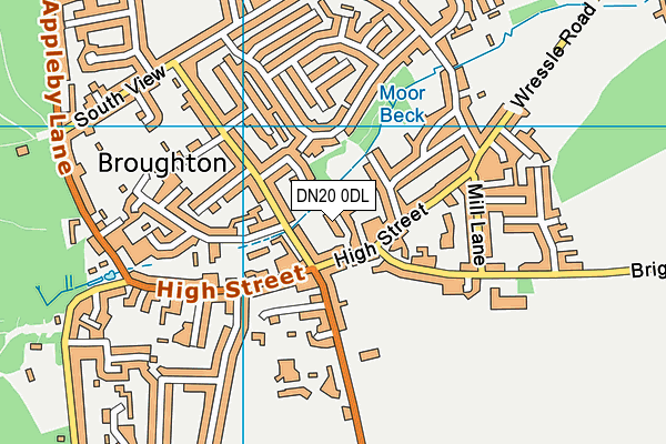 DN20 0DL map - OS VectorMap District (Ordnance Survey)