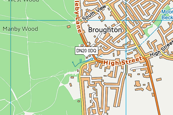 DN20 0DQ map - OS VectorMap District (Ordnance Survey)