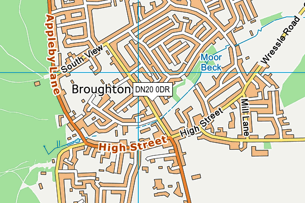 DN20 0DR map - OS VectorMap District (Ordnance Survey)