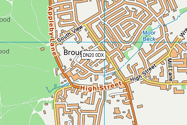 DN20 0DX map - OS VectorMap District (Ordnance Survey)