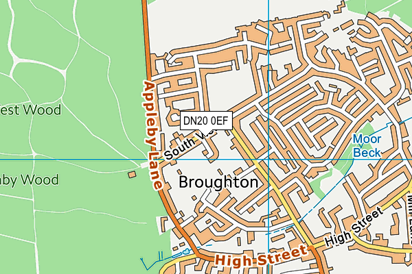 DN20 0EF map - OS VectorMap District (Ordnance Survey)