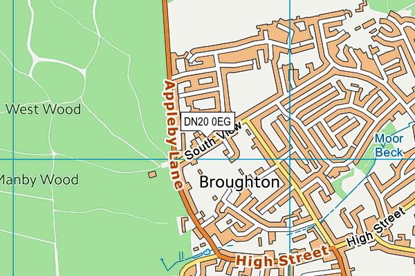 DN20 0EG map - OS VectorMap District (Ordnance Survey)