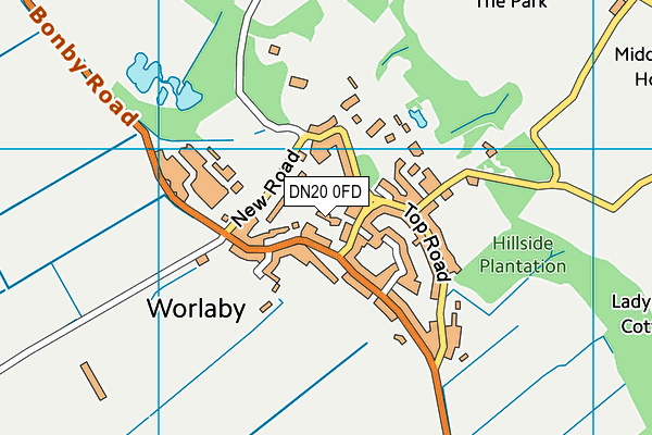 DN20 0FD map - OS VectorMap District (Ordnance Survey)