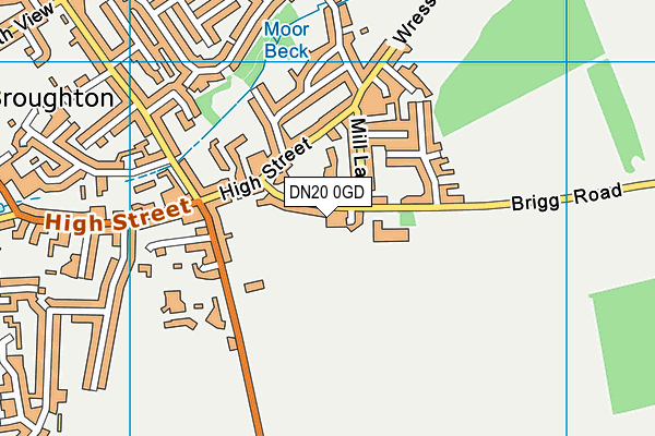 DN20 0GD map - OS VectorMap District (Ordnance Survey)