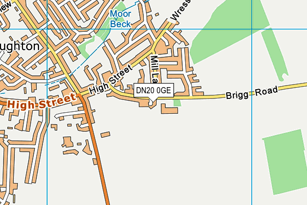 DN20 0GE map - OS VectorMap District (Ordnance Survey)