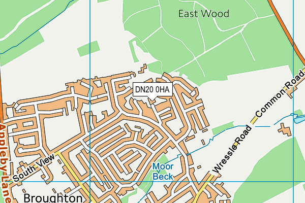 DN20 0HA map - OS VectorMap District (Ordnance Survey)