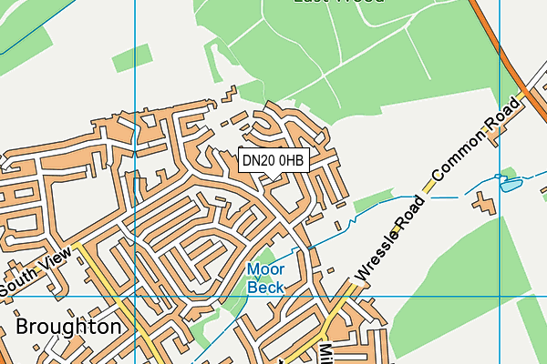 DN20 0HB map - OS VectorMap District (Ordnance Survey)
