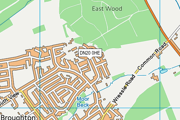 DN20 0HE map - OS VectorMap District (Ordnance Survey)
