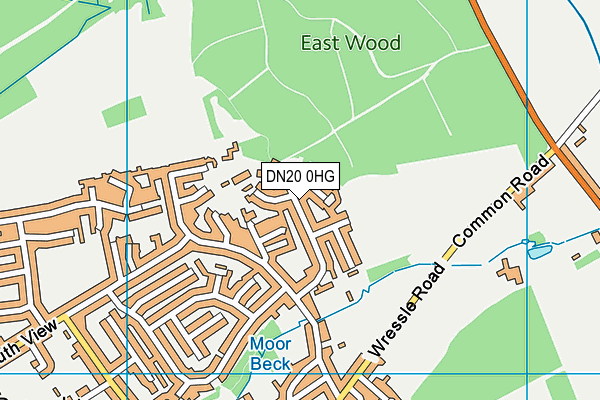 DN20 0HG map - OS VectorMap District (Ordnance Survey)