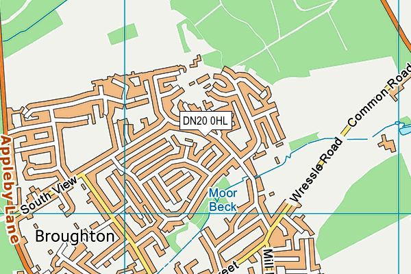 DN20 0HL map - OS VectorMap District (Ordnance Survey)