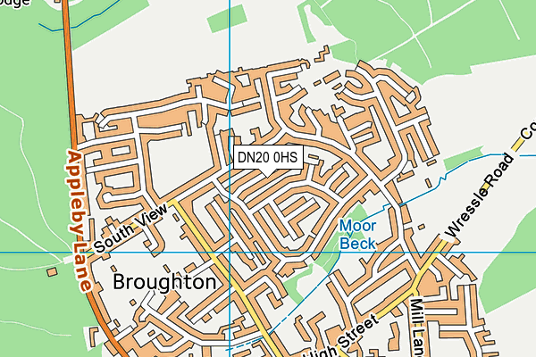 DN20 0HS map - OS VectorMap District (Ordnance Survey)