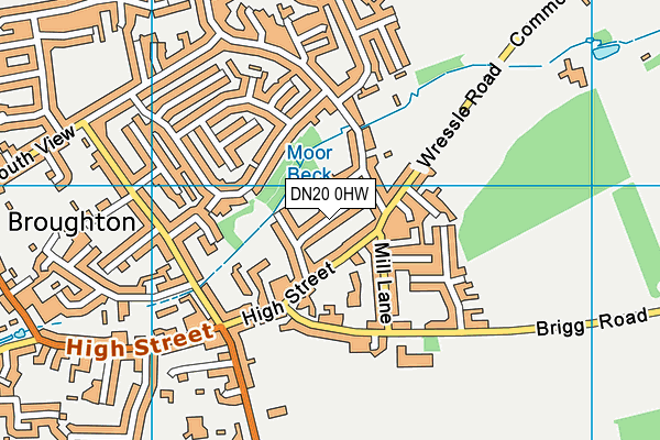 DN20 0HW map - OS VectorMap District (Ordnance Survey)