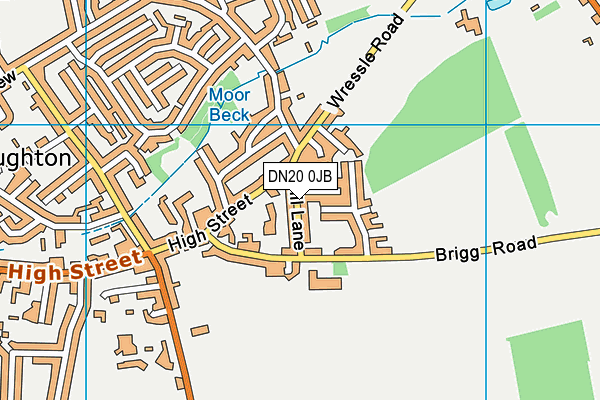 DN20 0JB map - OS VectorMap District (Ordnance Survey)