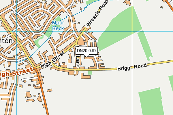 DN20 0JD map - OS VectorMap District (Ordnance Survey)