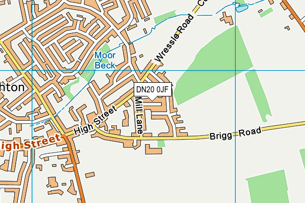 DN20 0JF map - OS VectorMap District (Ordnance Survey)