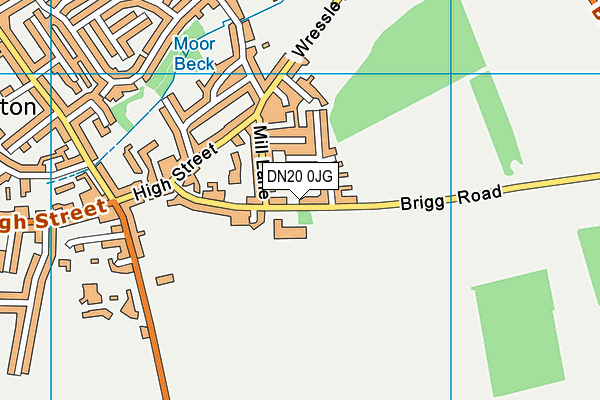 DN20 0JG map - OS VectorMap District (Ordnance Survey)