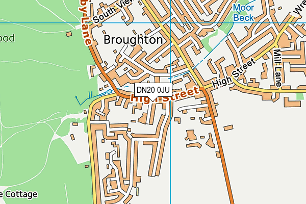 DN20 0JU map - OS VectorMap District (Ordnance Survey)