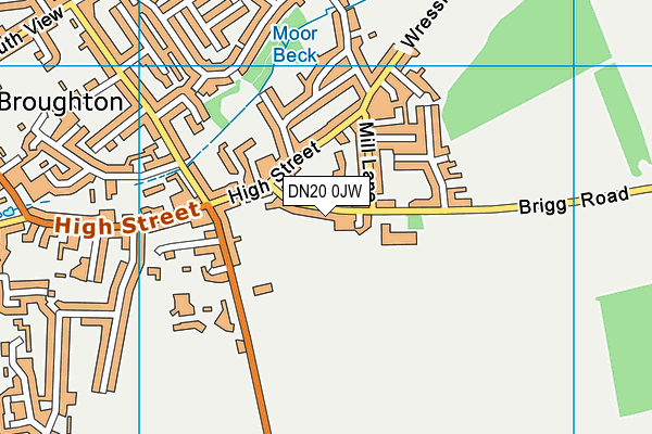 Broughton Primary School map (DN20 0JW) - OS VectorMap District (Ordnance Survey)