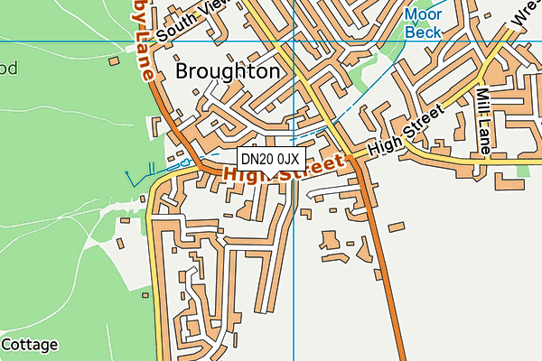 DN20 0JX map - OS VectorMap District (Ordnance Survey)