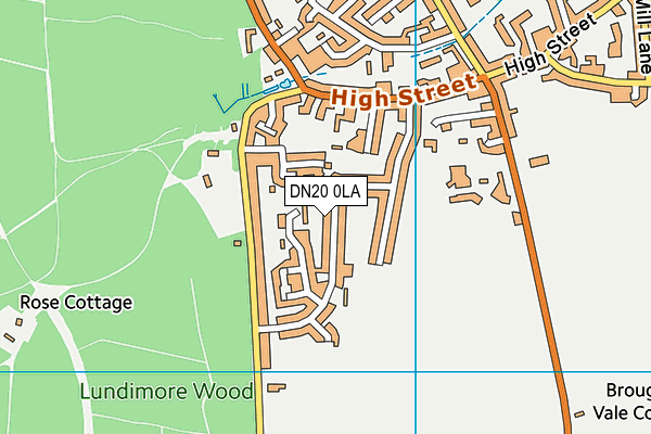 DN20 0LA map - OS VectorMap District (Ordnance Survey)