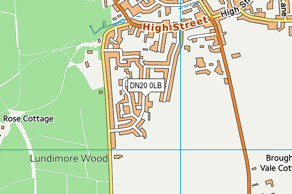 DN20 0LB map - OS VectorMap District (Ordnance Survey)